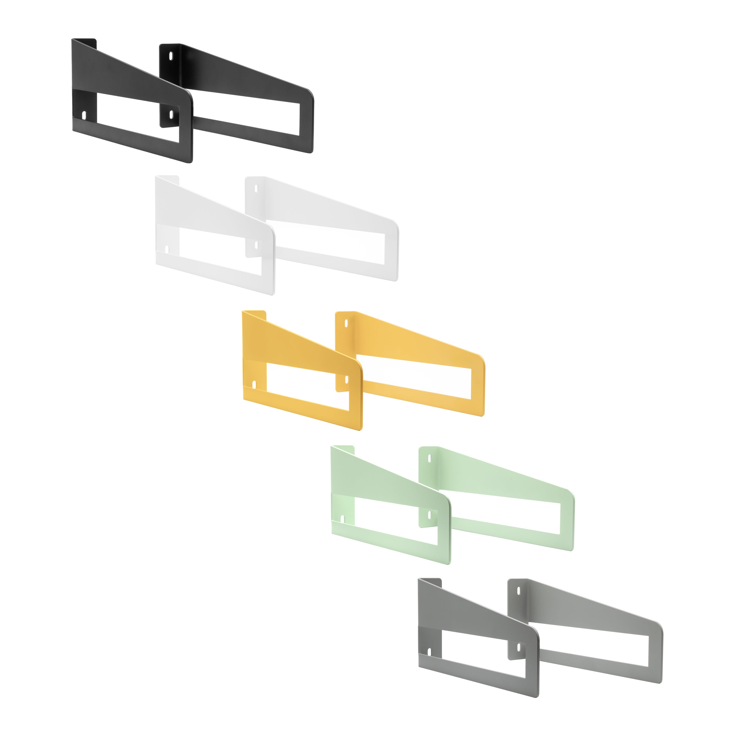 Lot de 2 supports d'étagères DAHLEM