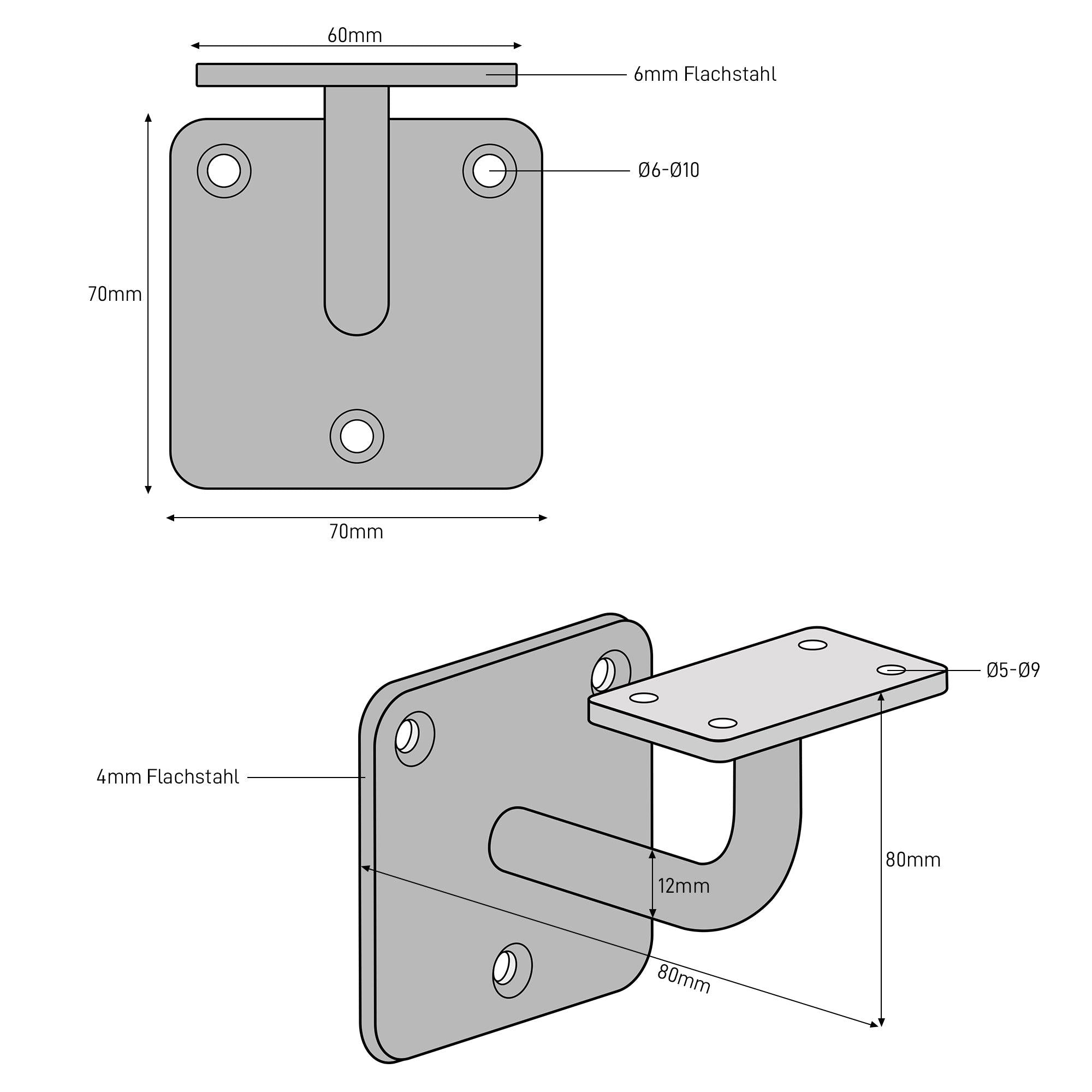 Handlaufhalter ROUND