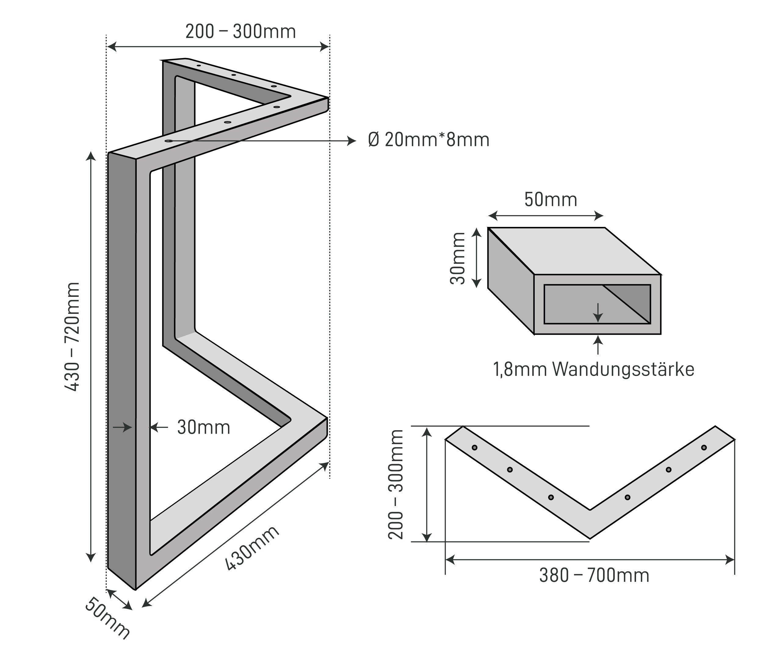 Les dimensions