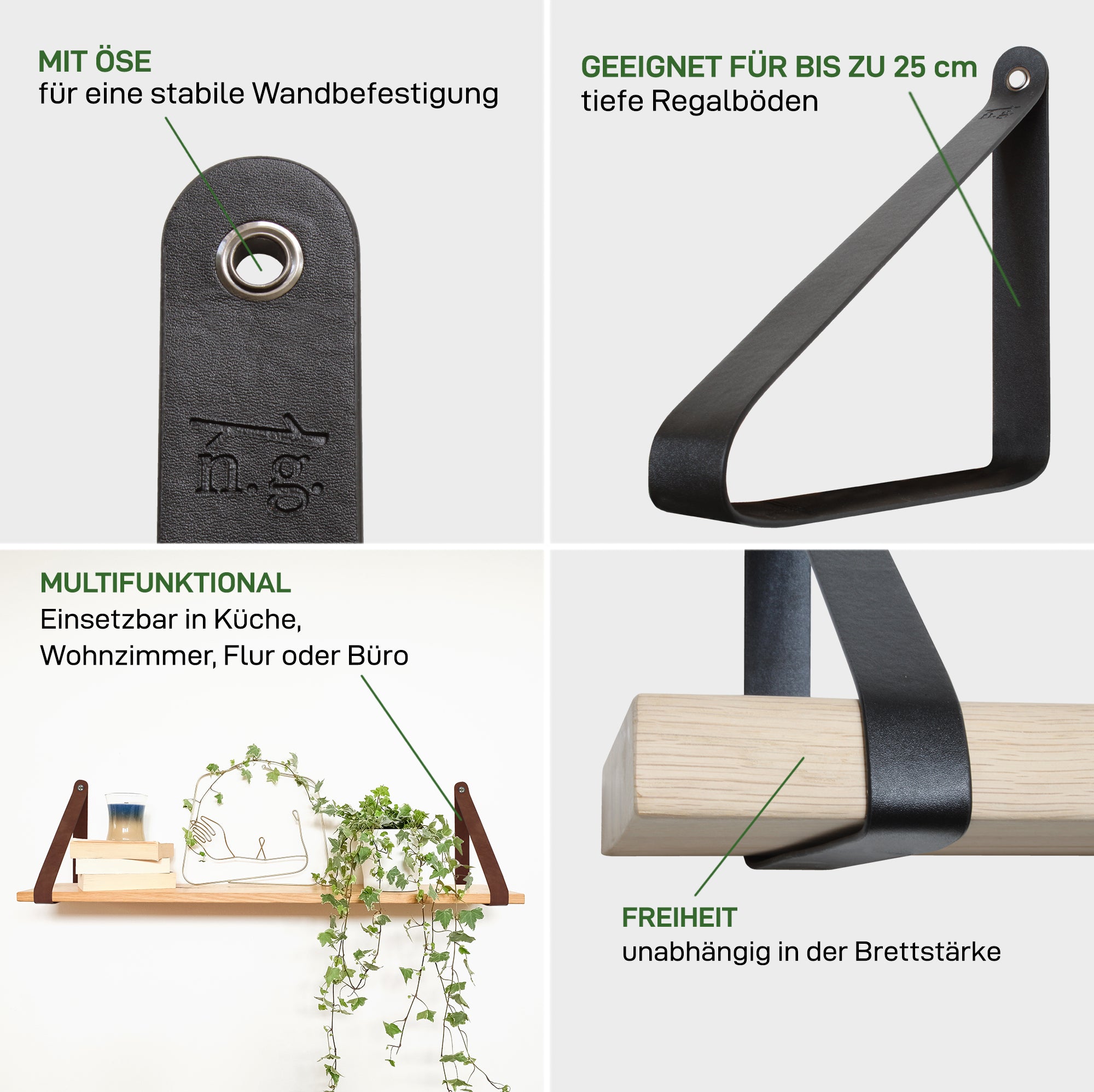 Set of 2 shelf brackets MARZAHN