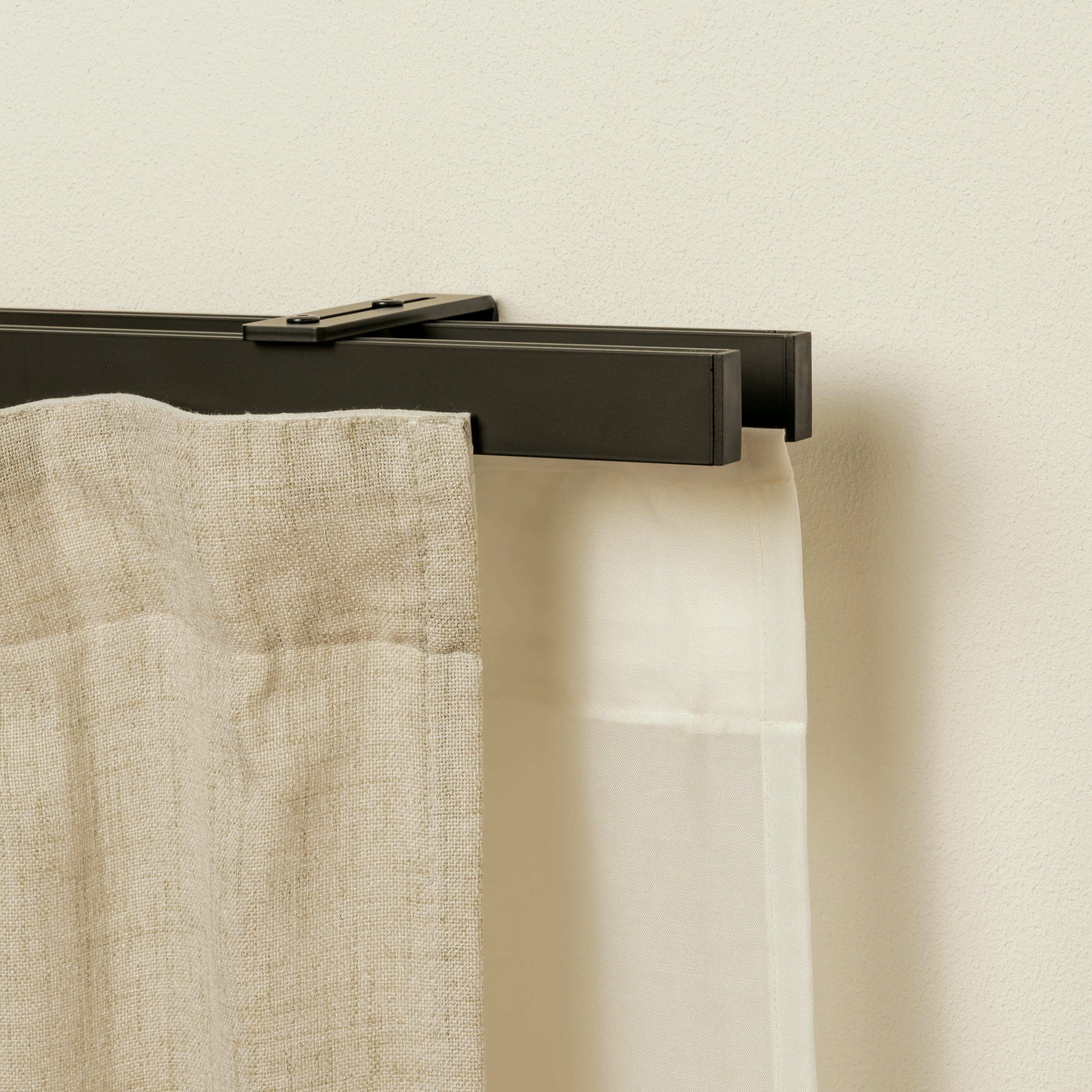 SQUARE Double-Track Curtain Rail