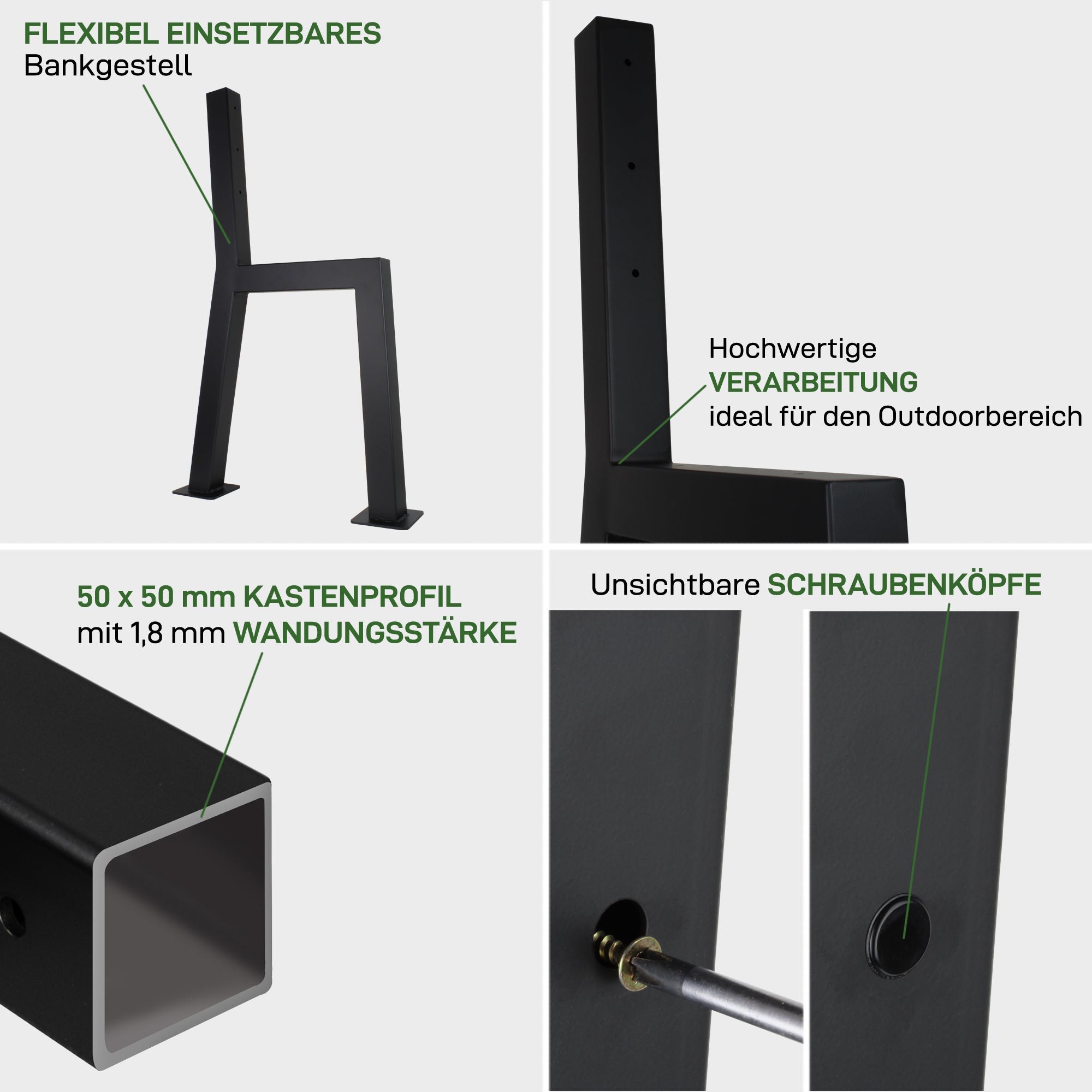 2er Set Bankgestell h-FORM