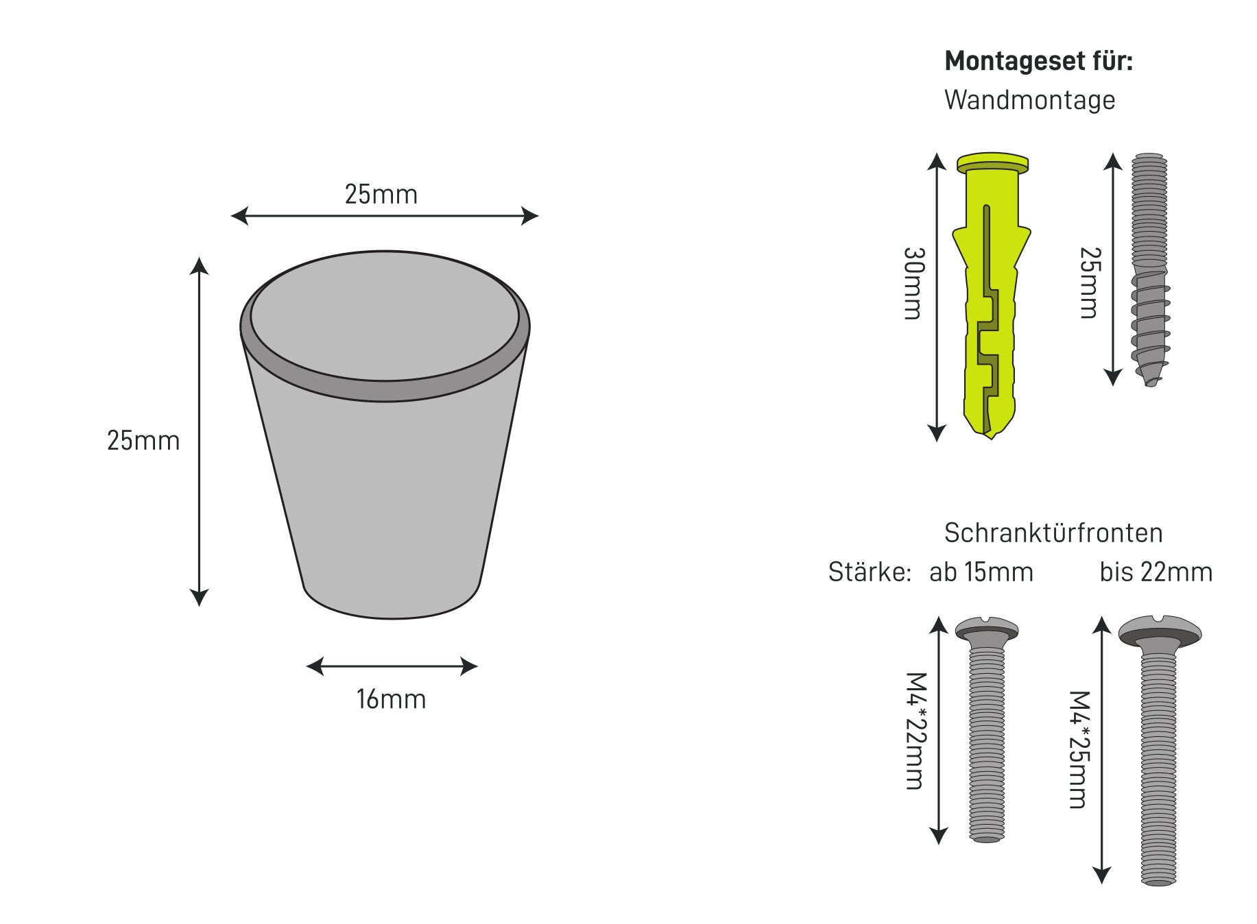 Les dimensions