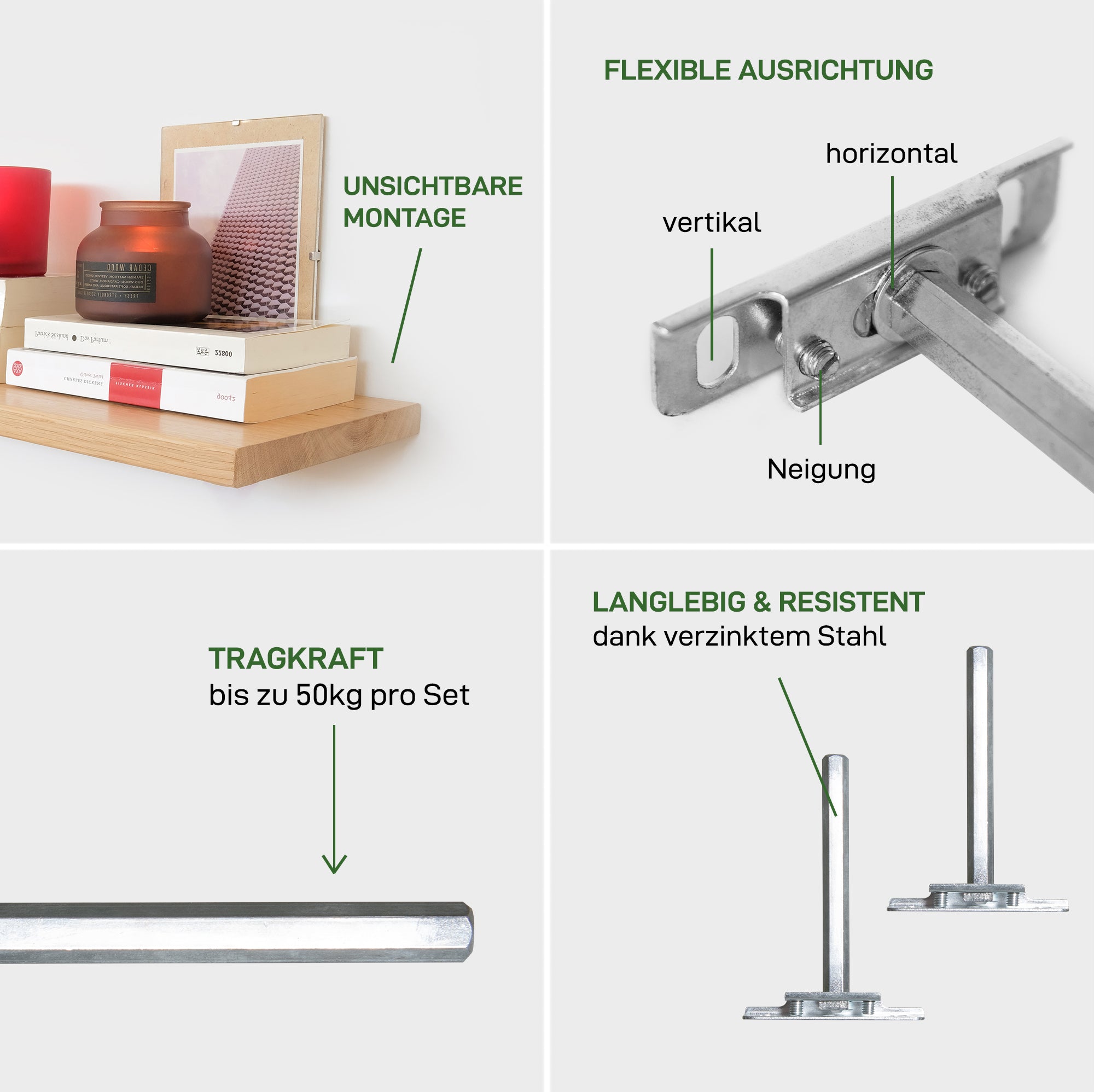 Lot de 2 supports de tablette KAROW