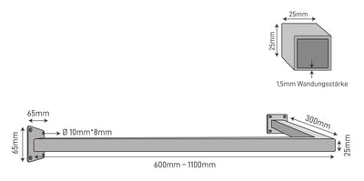Kleiderstange ÜBERECK Wand