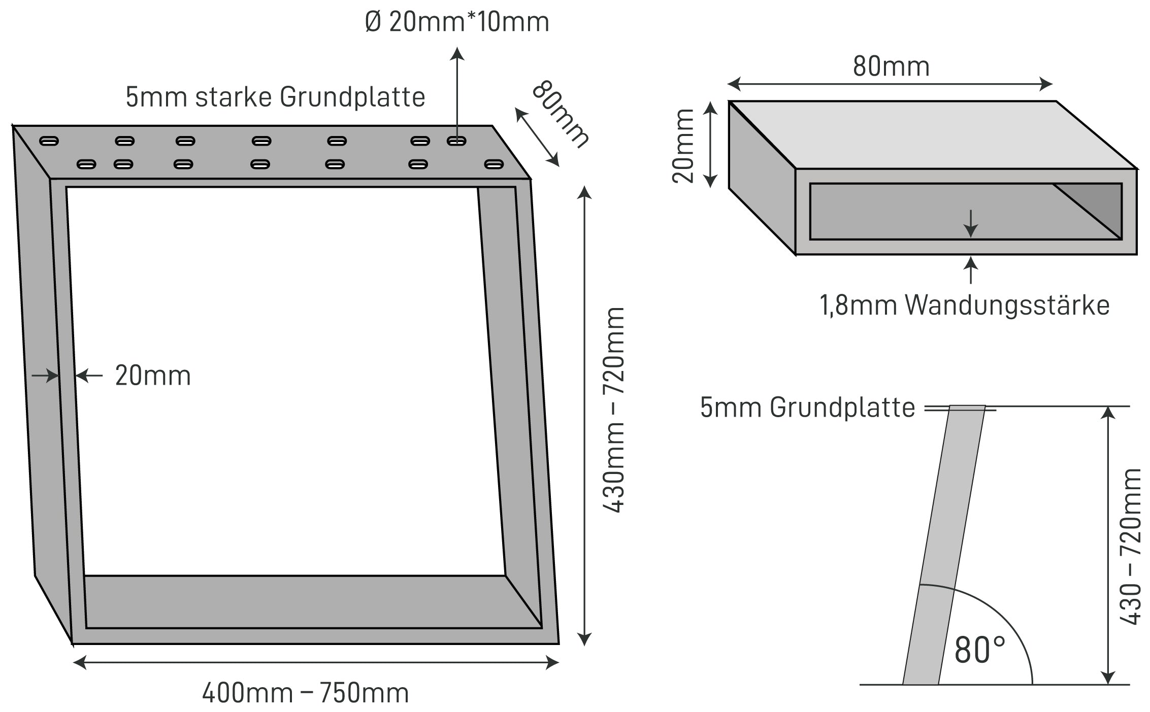 Les dimensions
