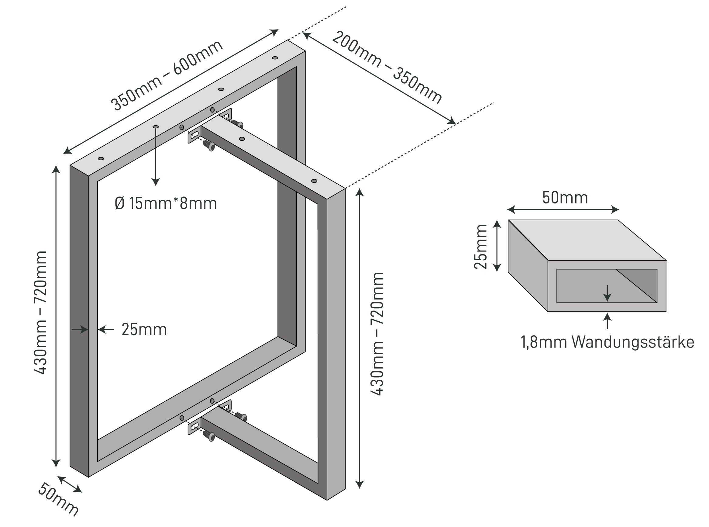 Les dimensions