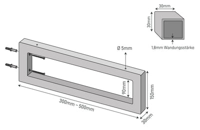 Lot de 2 consoles murales RECHTECK