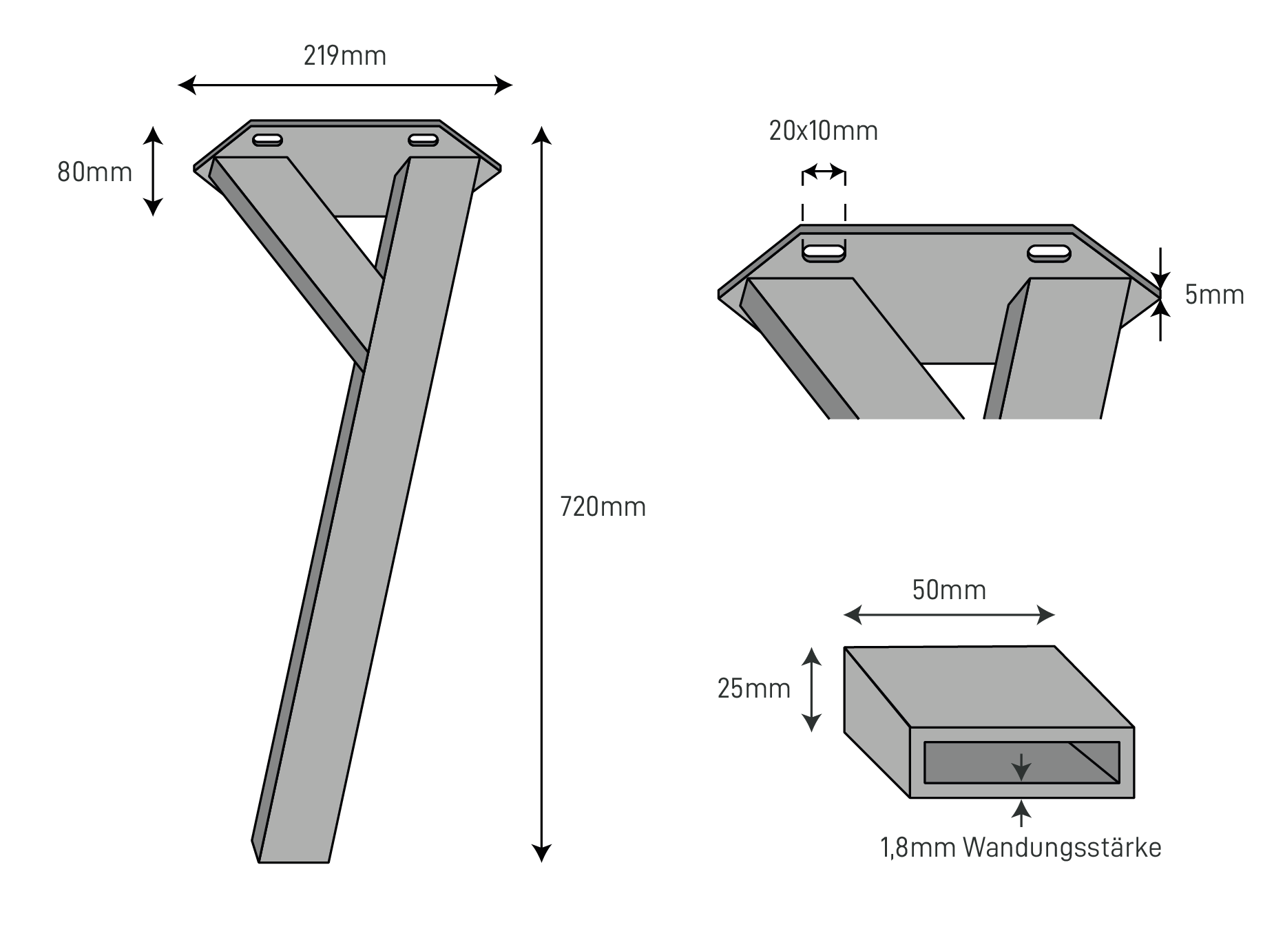 Les dimensions