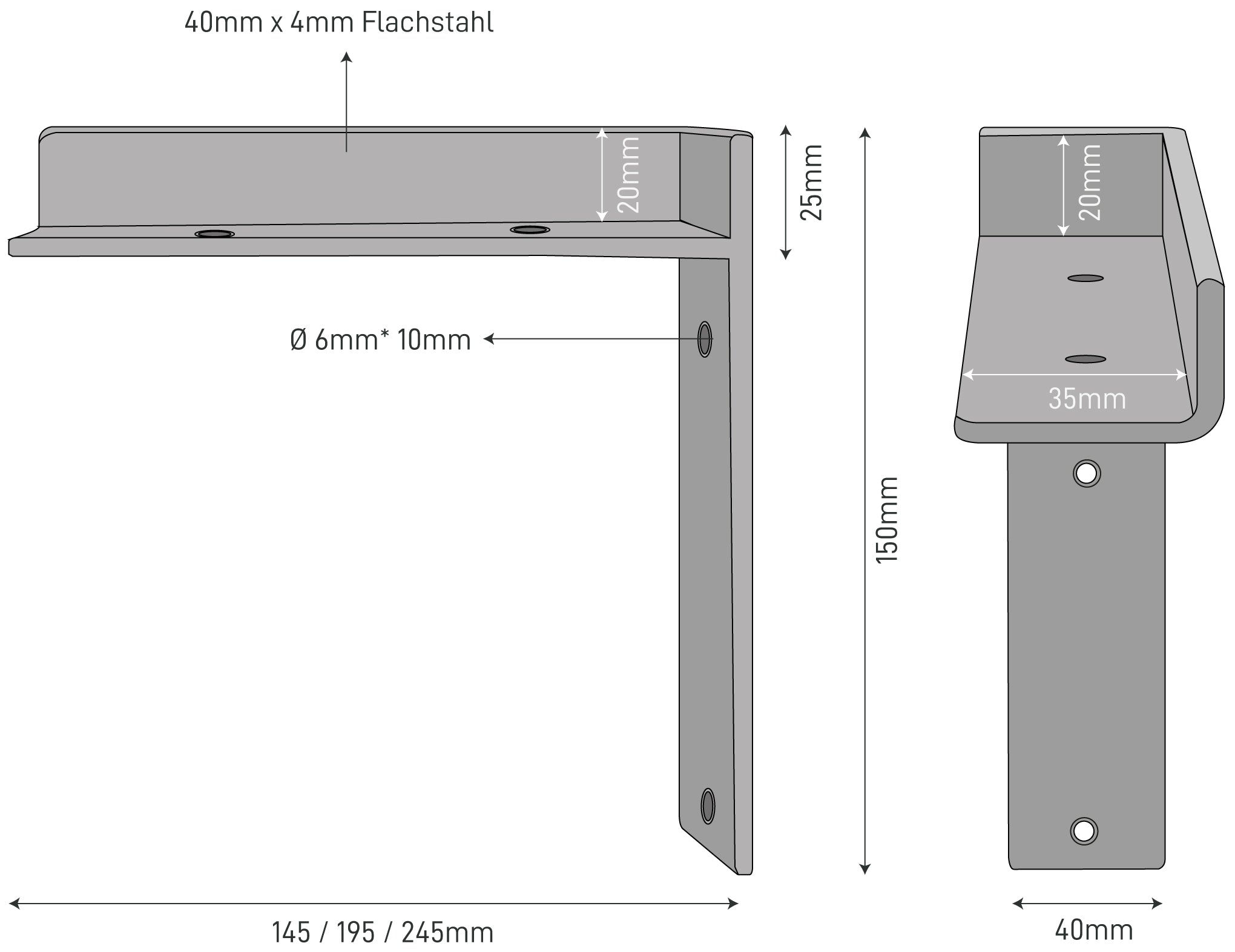 Les dimensions