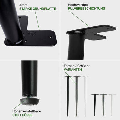Lot de 4 CONICAL Legs
