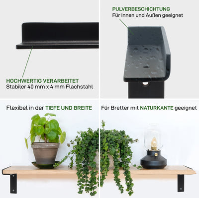 Lot de 2 supports d'étagères ZEHLENDORF